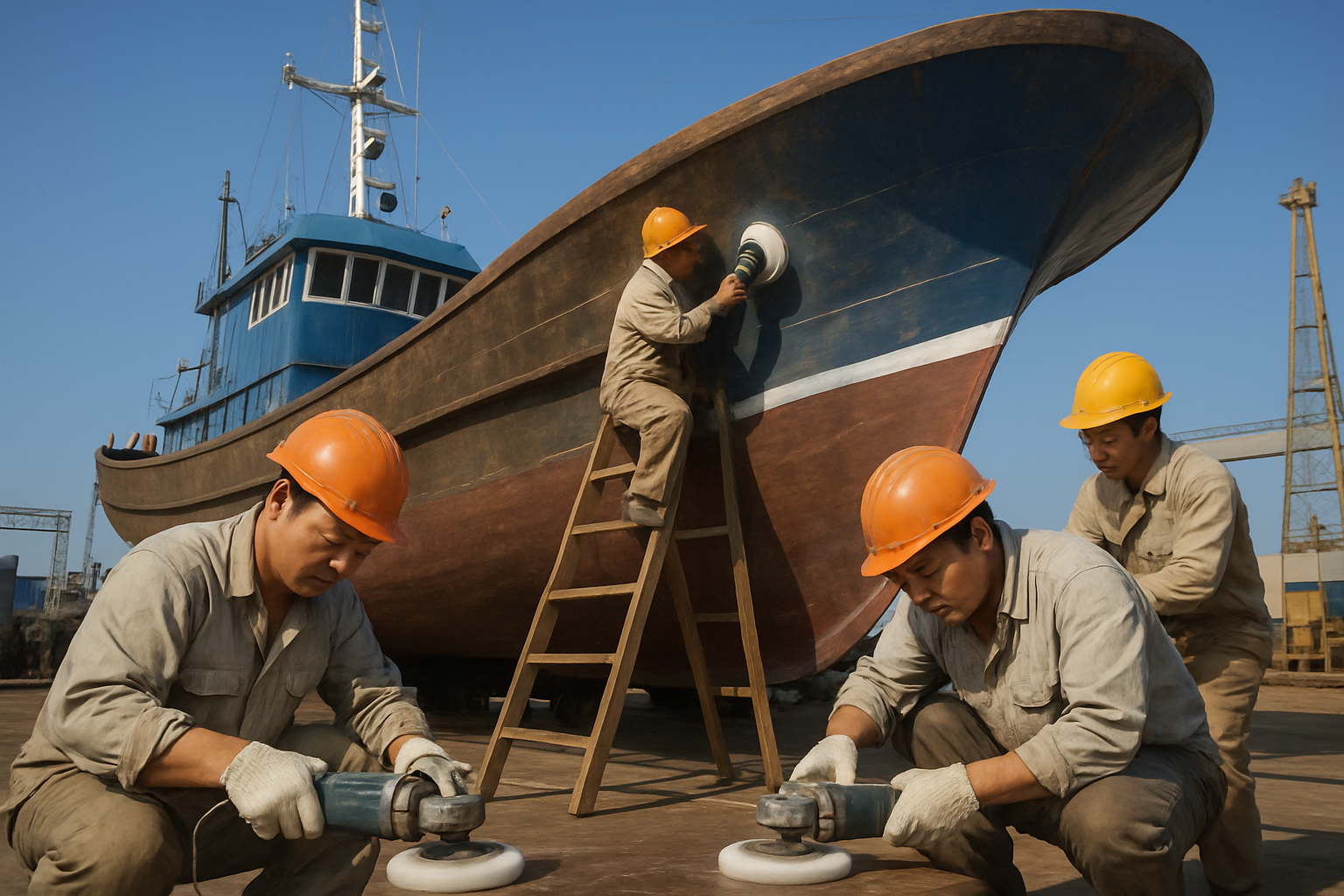 船舶维修现场